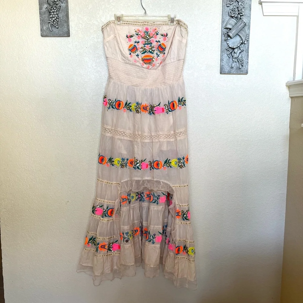 Boston Proper Neon Pop Strapless Dress - Picture 6 of 14
